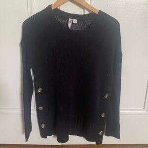 Alya Chunky Knit Sweater with Side Buttons